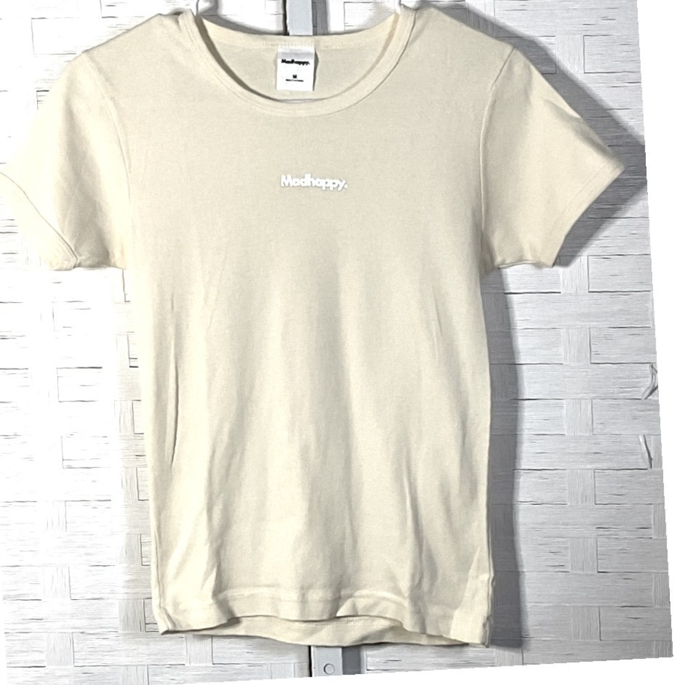 Madhappy T-Shirt Women's‎ Medium Short Sleeve Beige
